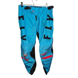 Fly Racing Motocross Pants Blue Black Red MX Dirt Bike Riding Gear Zipper Lock